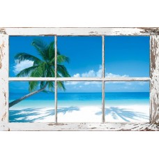 Tropical Beach Window Poster - 36x24   